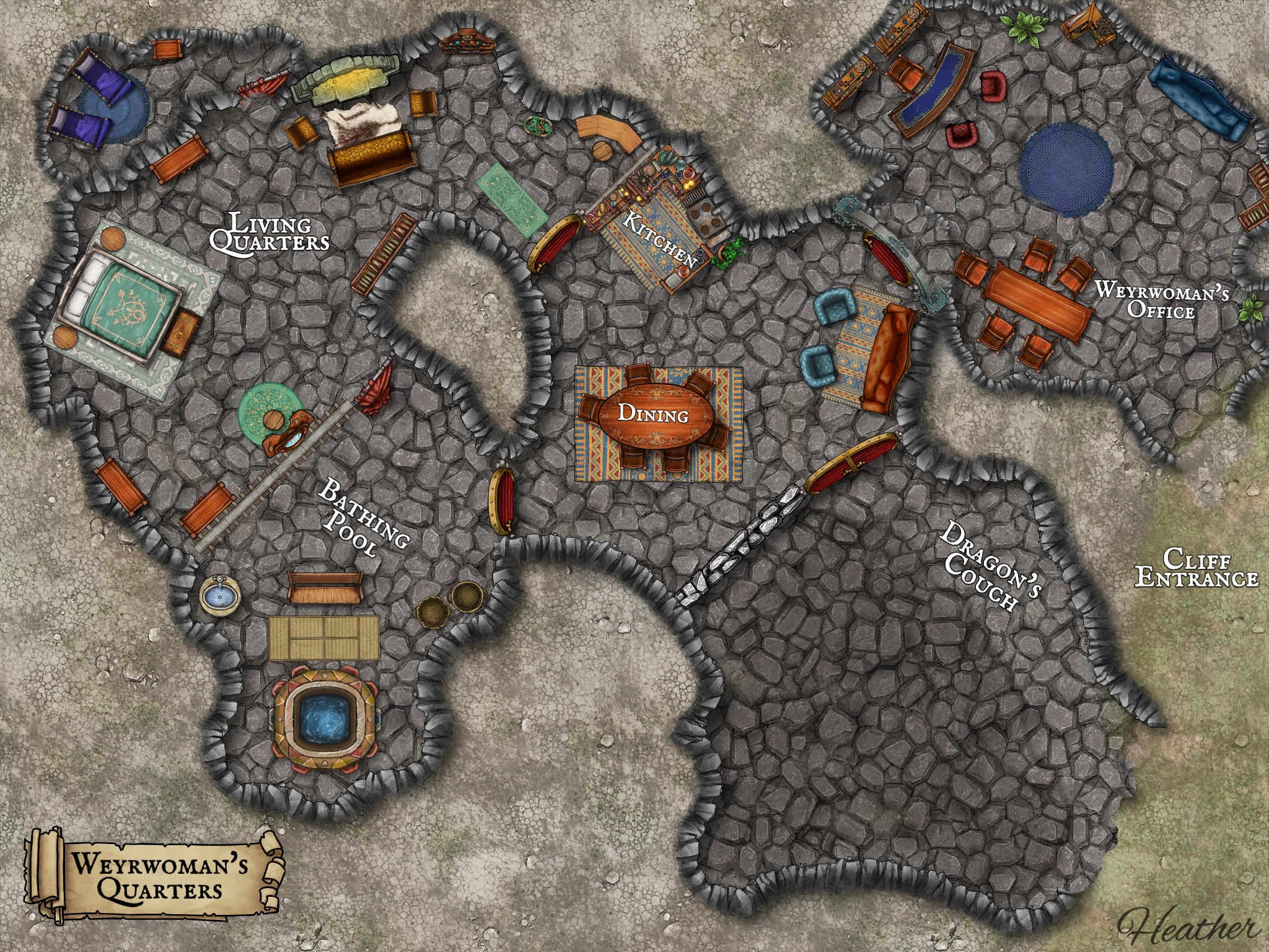 Dragonsfall Weyr - Weyrwoman's Quarters